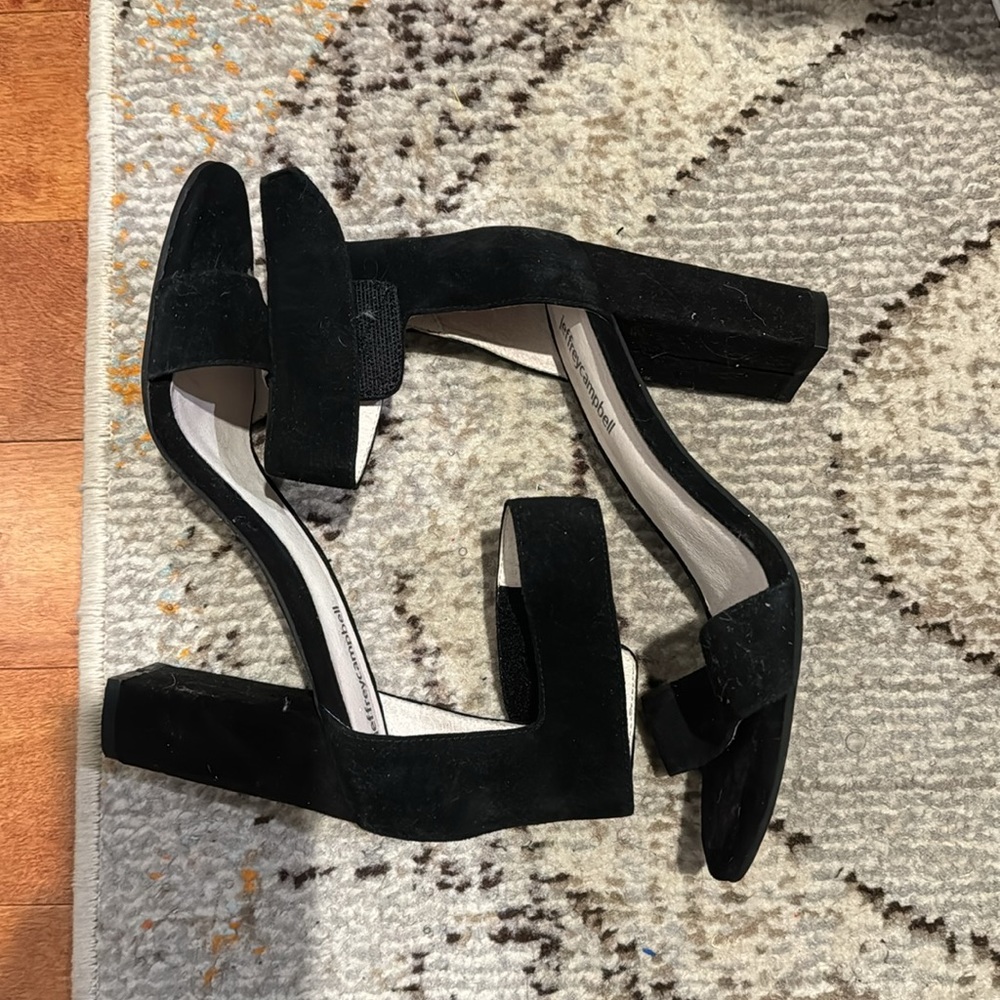Jeffrey Campbell Lindsey Black Suede Heels